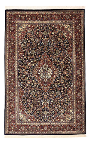 Alfombra persa - Keshan - 203 x 132 cm - azul oscuro