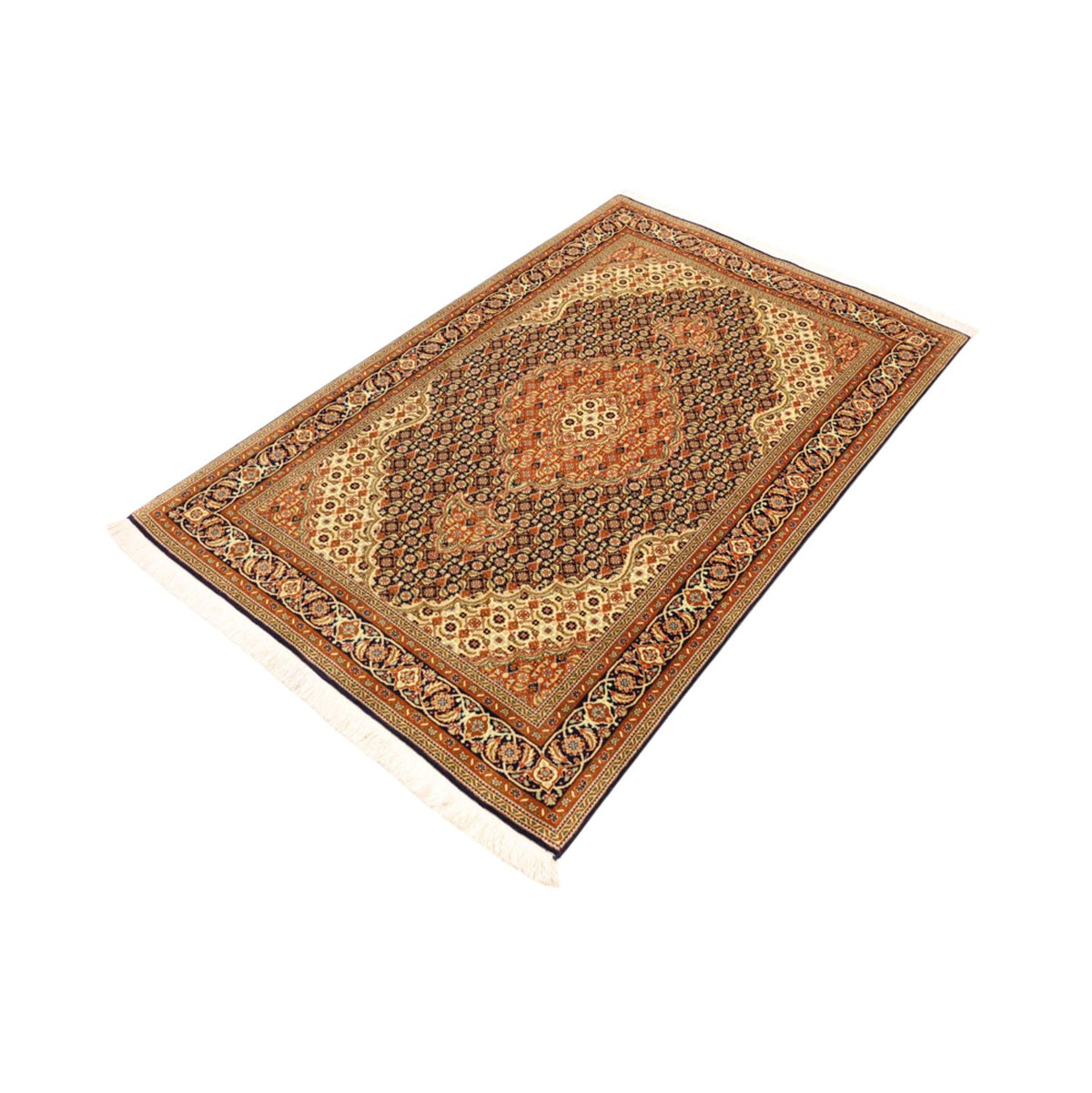 Alfombra Persa - Tabriz - Real - Real - 153 x 101 cm - beige oscuro