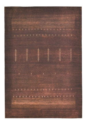 Alfombra Gabbeh - Loribaft Indus - 247 x 173 cm - rojo oscuro