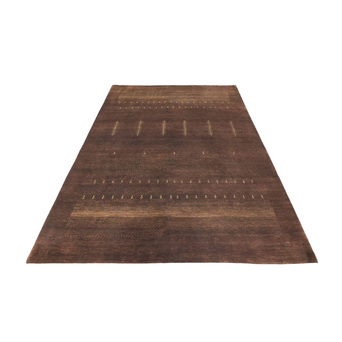 Alfombra Gabbeh - Loribaft Indus - 247 x 173 cm - rojo oscuro