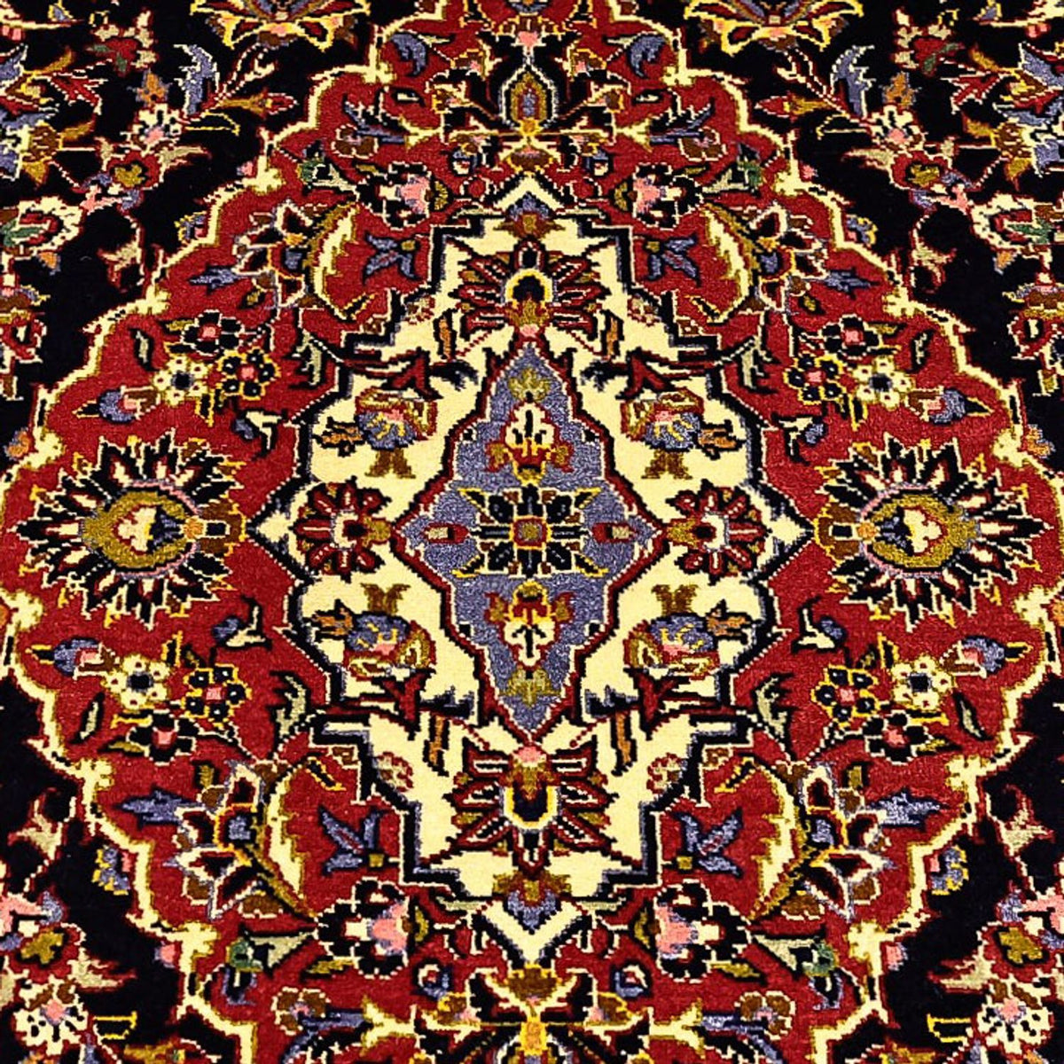 Alfombra persa - Keshan - 208 x 139 cm - rojo oscuro