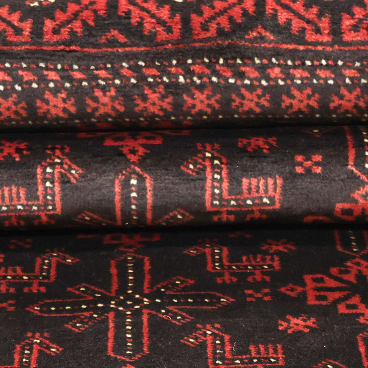 Alfombra de pasillo Alfombra Belutsch - 204 x 102 cm - rojo oscuro