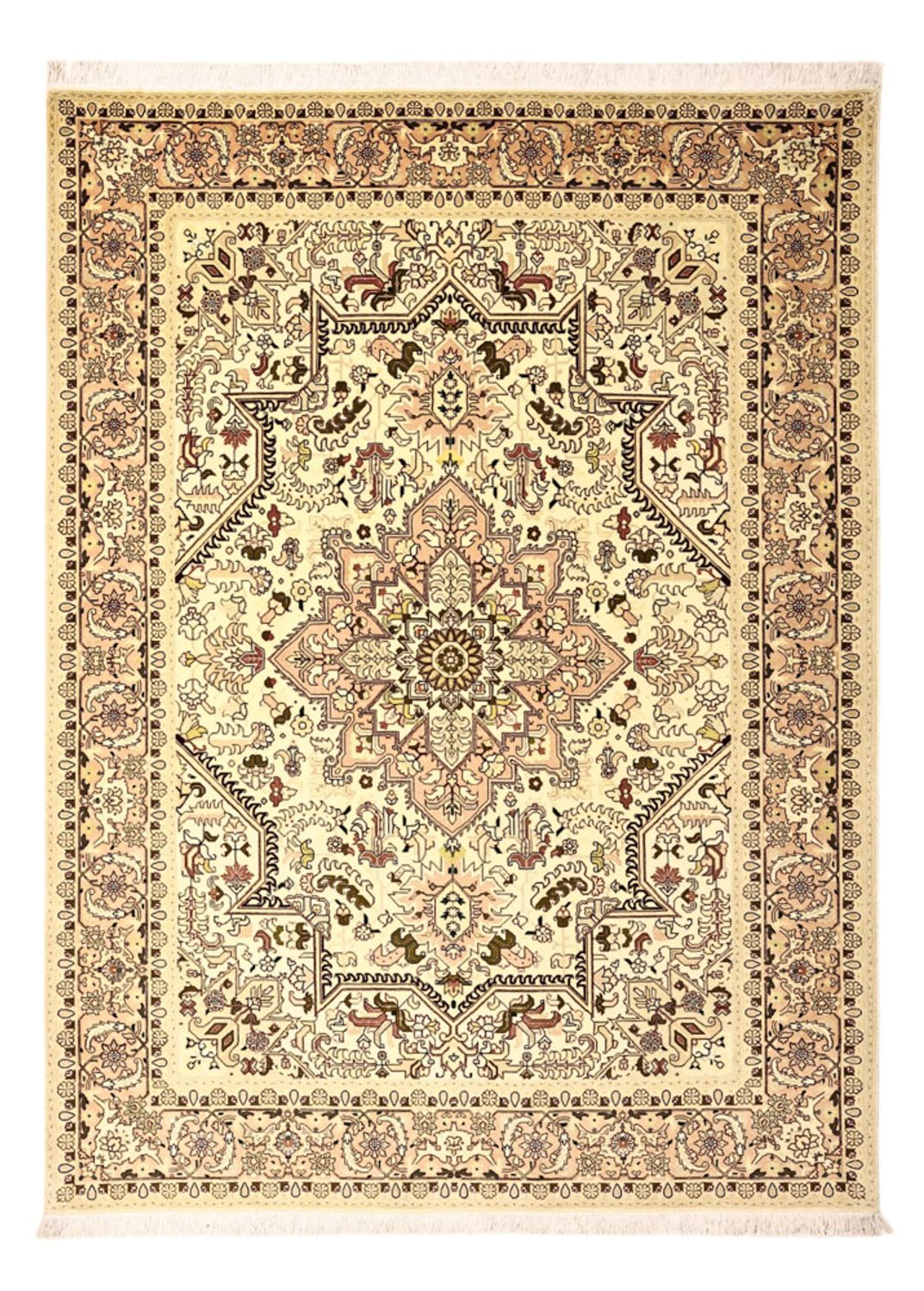 Alfombra persa - Tabriz - Real - 203 x 147 cm - beige