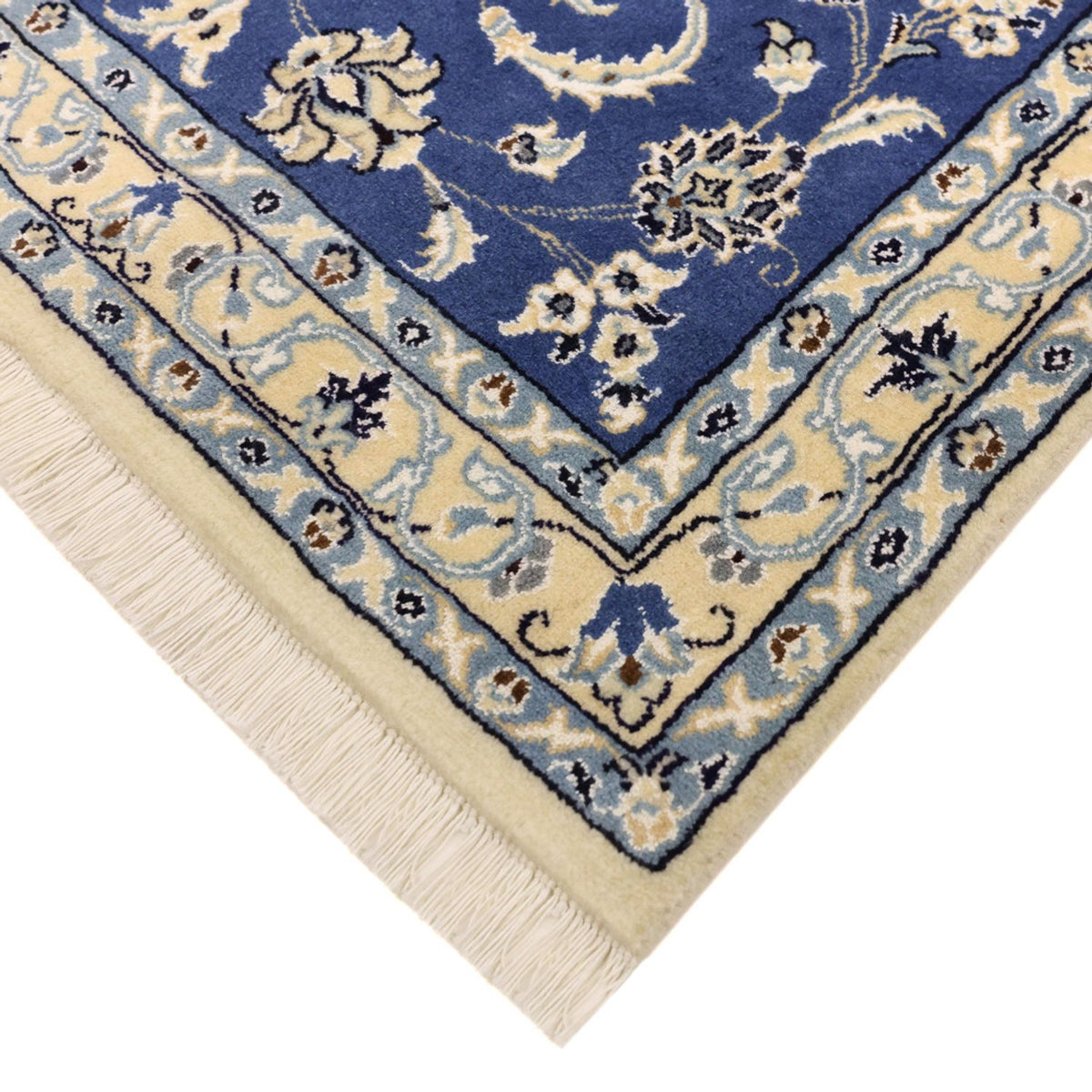 Alfombra Persa - Nain - Real - 140 x 86 cm - azul oscuro