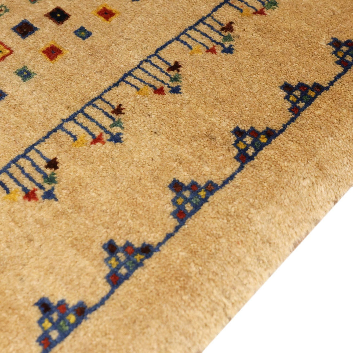 Alfombra Gabbeh - Loribaft Persa - 164 x 79 cm - oro