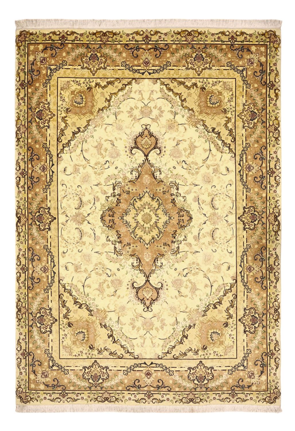 Alfombra Persa - Tabriz - Real - 208 x 149 cm - beige