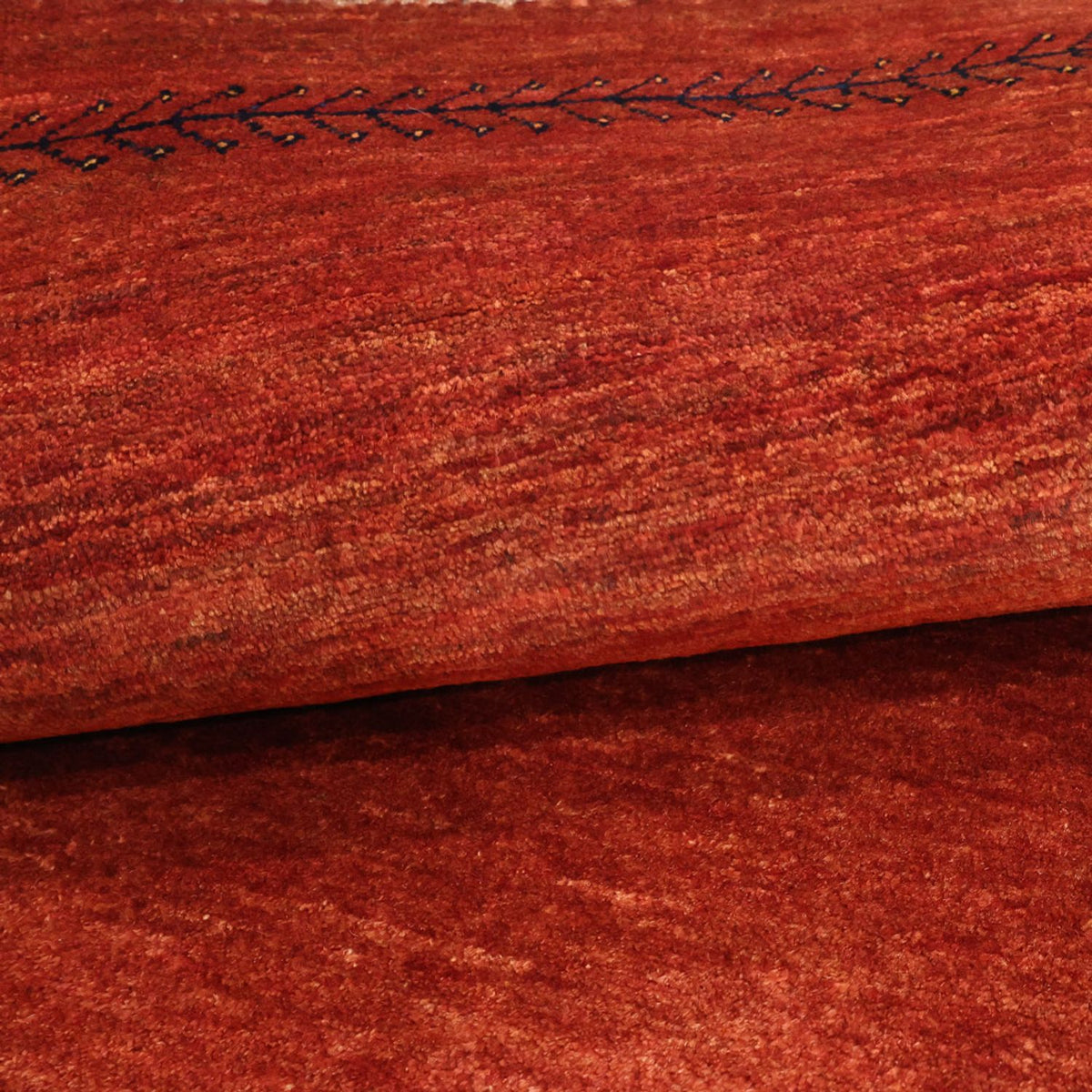 Alfombra Gabbeh - Loribaft Persa - 115 x 82 cm - rojo oscuro