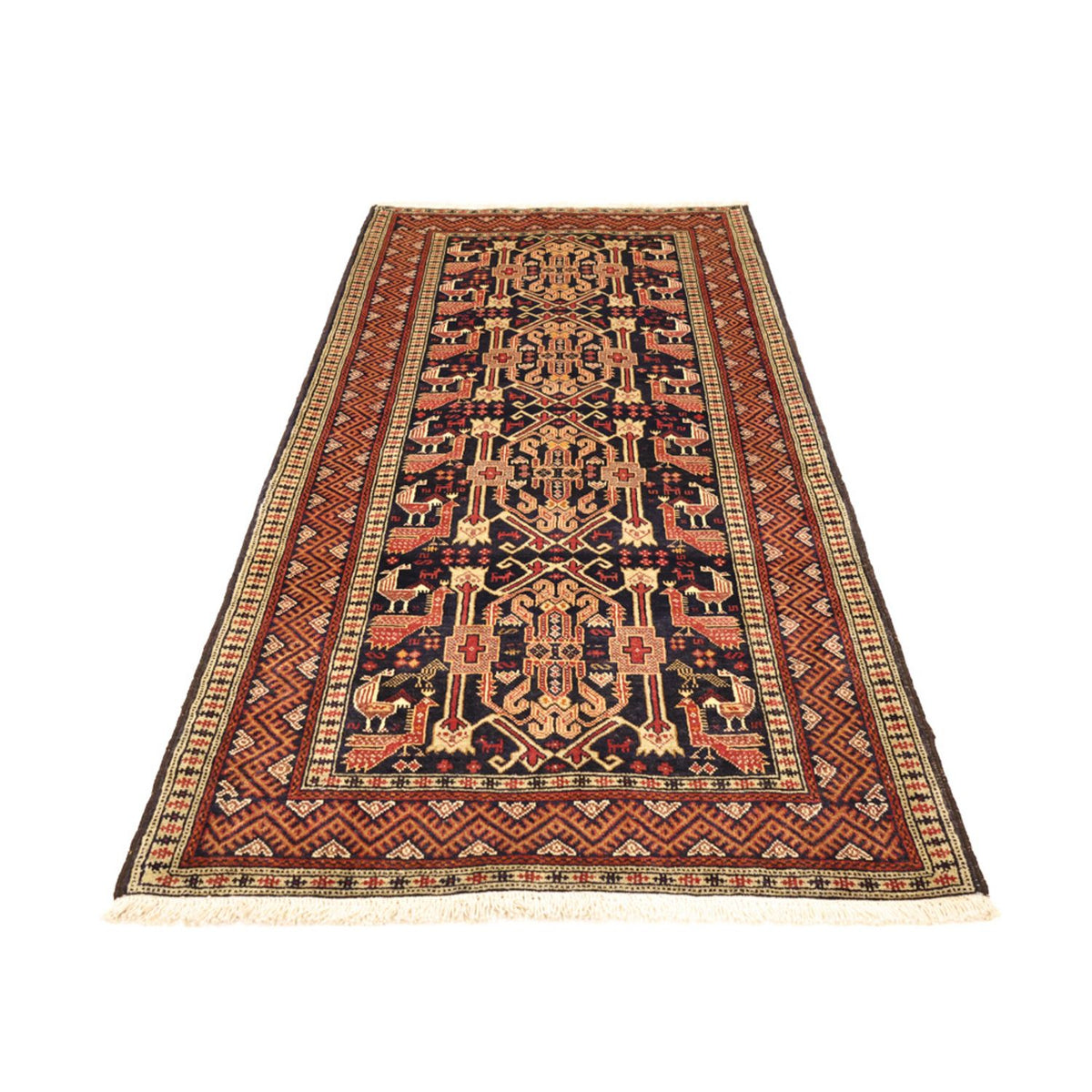 Alfombra de pasillo Alfombra Belutsch - 193 x 100 cm - terracota