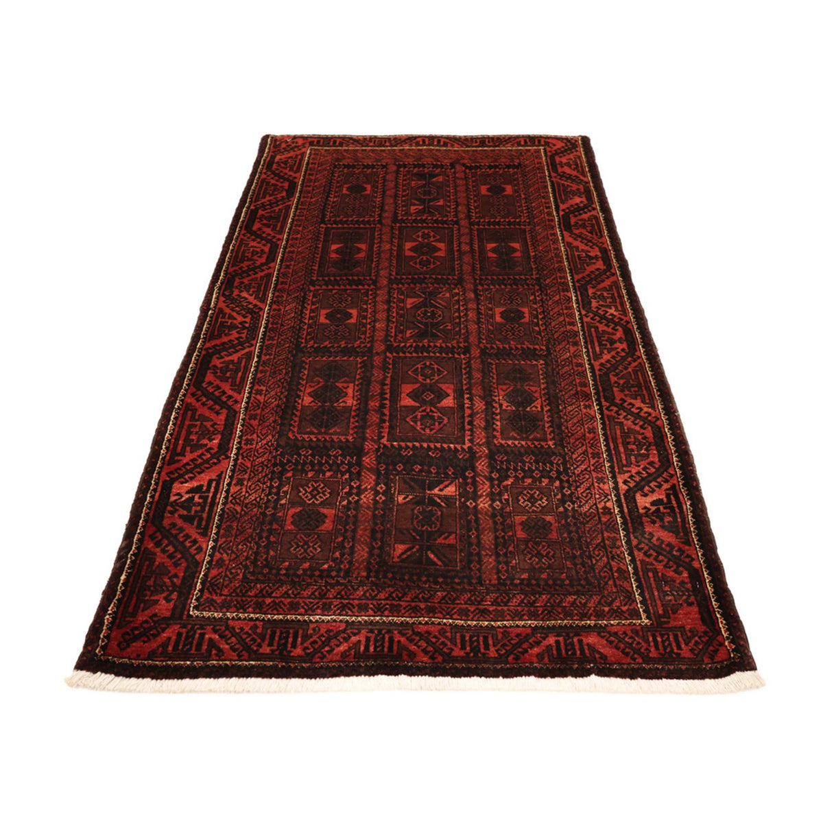 Alfombra Belutsch - 205 x 117 cm - rojo oscuro