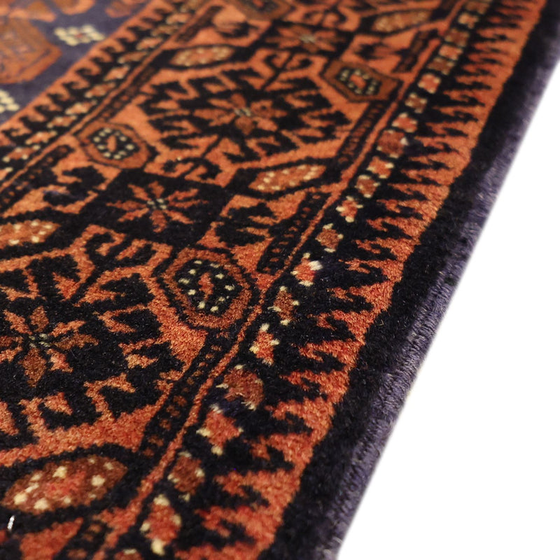 Alfombra de pasillo Alfombra Belutsch - 185 x 100 cm - azul oscuro