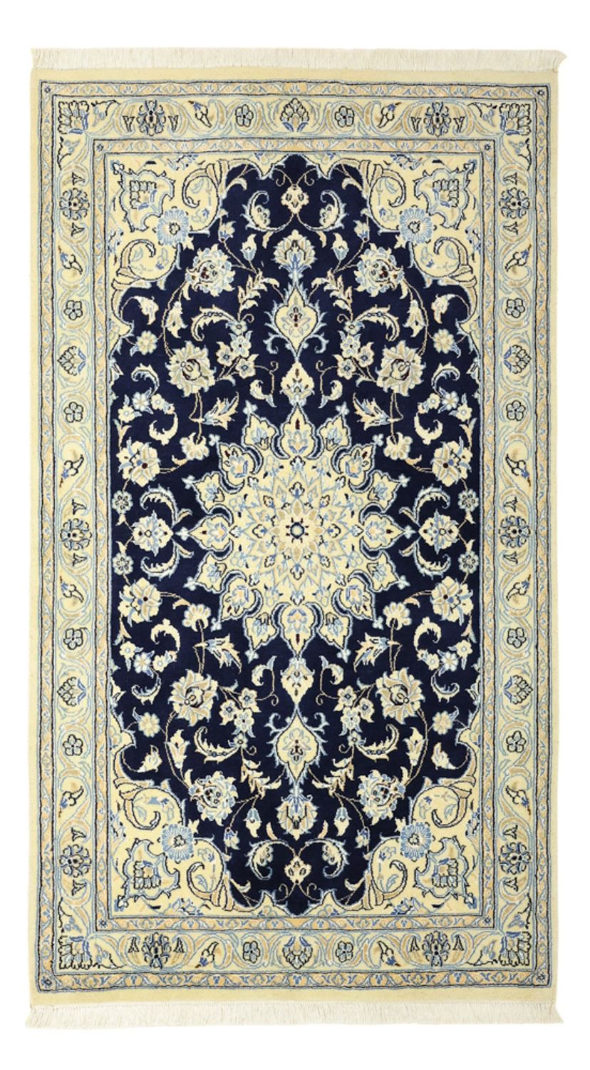 Alfombra Persa - Nain - Real - 152 x 87 cm - azul oscuro
