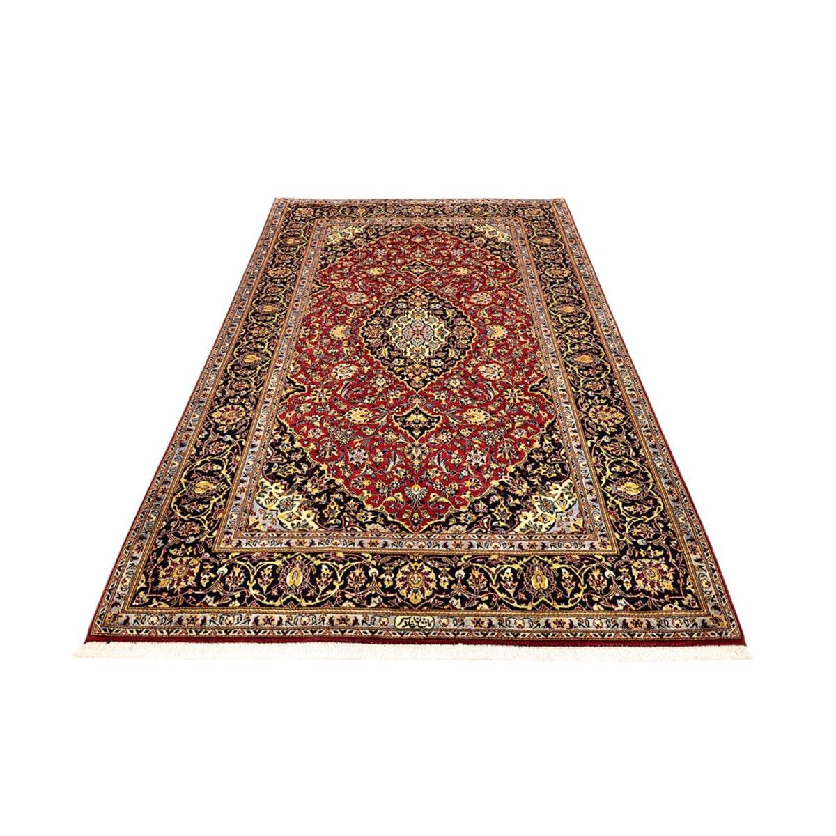 Alfombra persa - Keshan - 211 x 138 cm - rojo