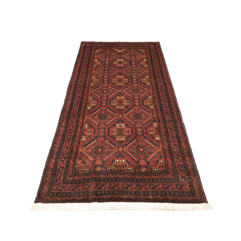 Alfombra de pasillo Alfombra Belutsch - 194 x 97 cm - rojo oscuro