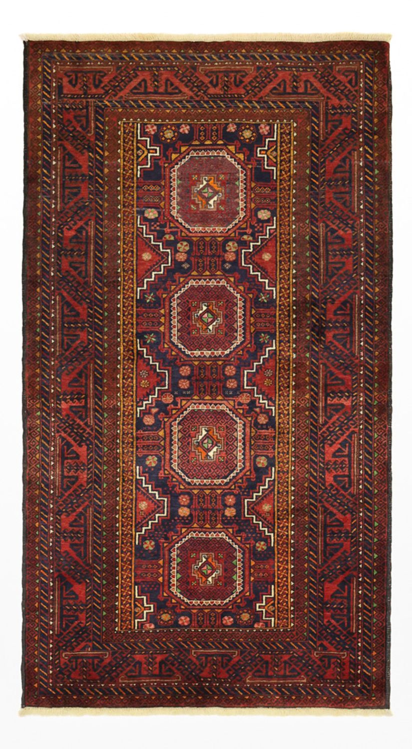 Alfombra de pasillo Alfombra Belutsch - 188 x 101 cm - rojo oscuro