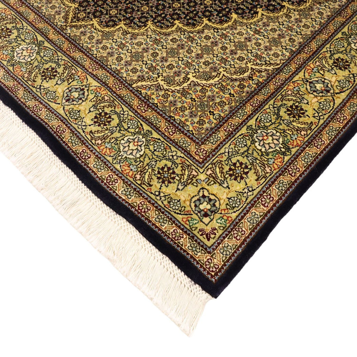 Alfombra Persa - Tabriz - Real - 146 x 102 cm - verde oscuro