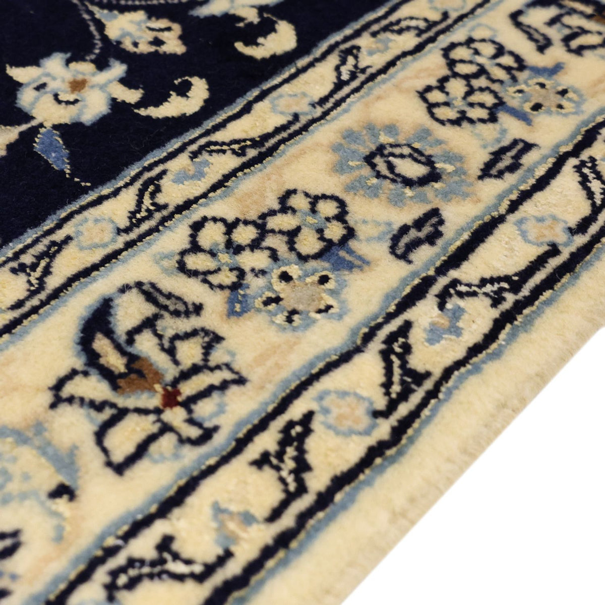 Alfombra Persa - Nain - Real - 114 x 77 cm - azul oscuro