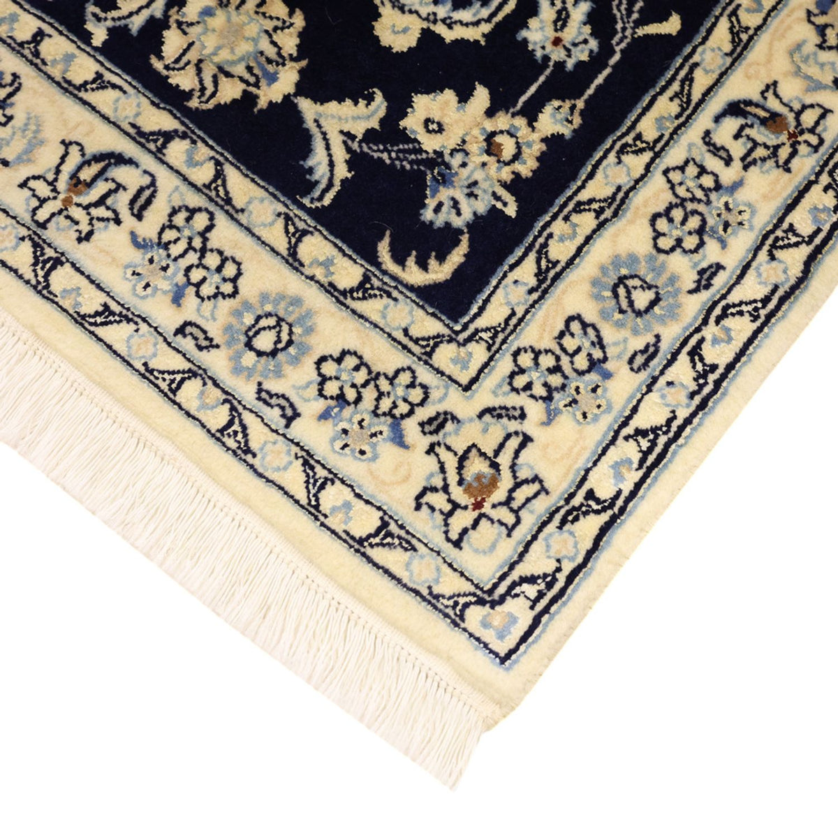 Alfombra Persa - Nain - Real - 114 x 77 cm - azul oscuro