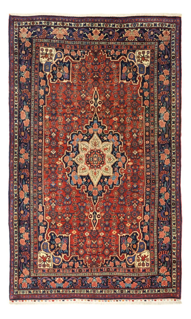 Alfombra persa - Bidjar - Real - 276 x 168 cm - rojo oscuro