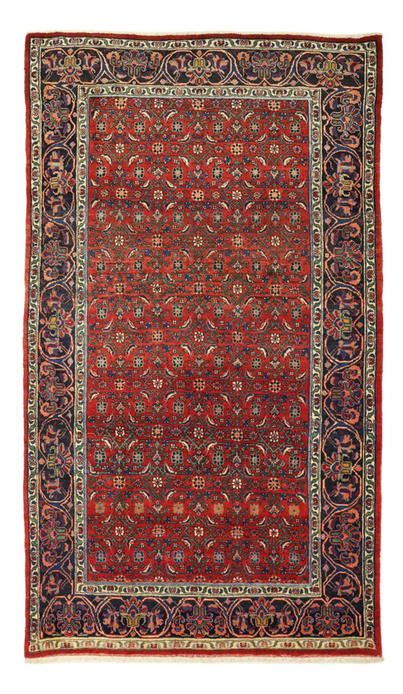 Alfombra persa - Bidjar - Real - 288 x 168 cm - rojo oscuro