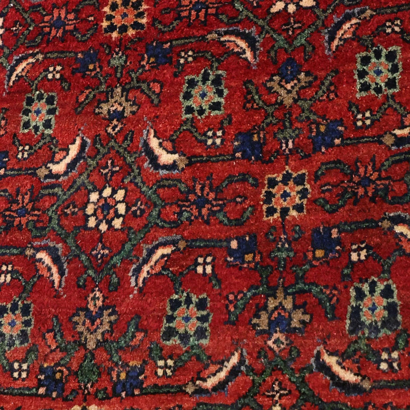 Alfombra persa - Bidjar - Real - 288 x 168 cm - rojo oscuro