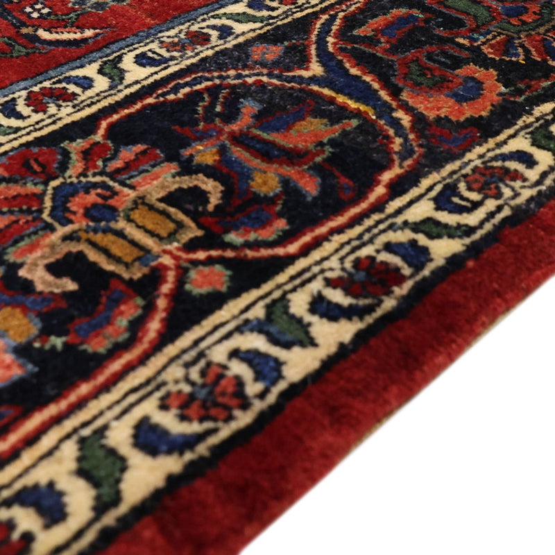 Alfombra persa - Bidjar - Real - 288 x 168 cm - rojo oscuro