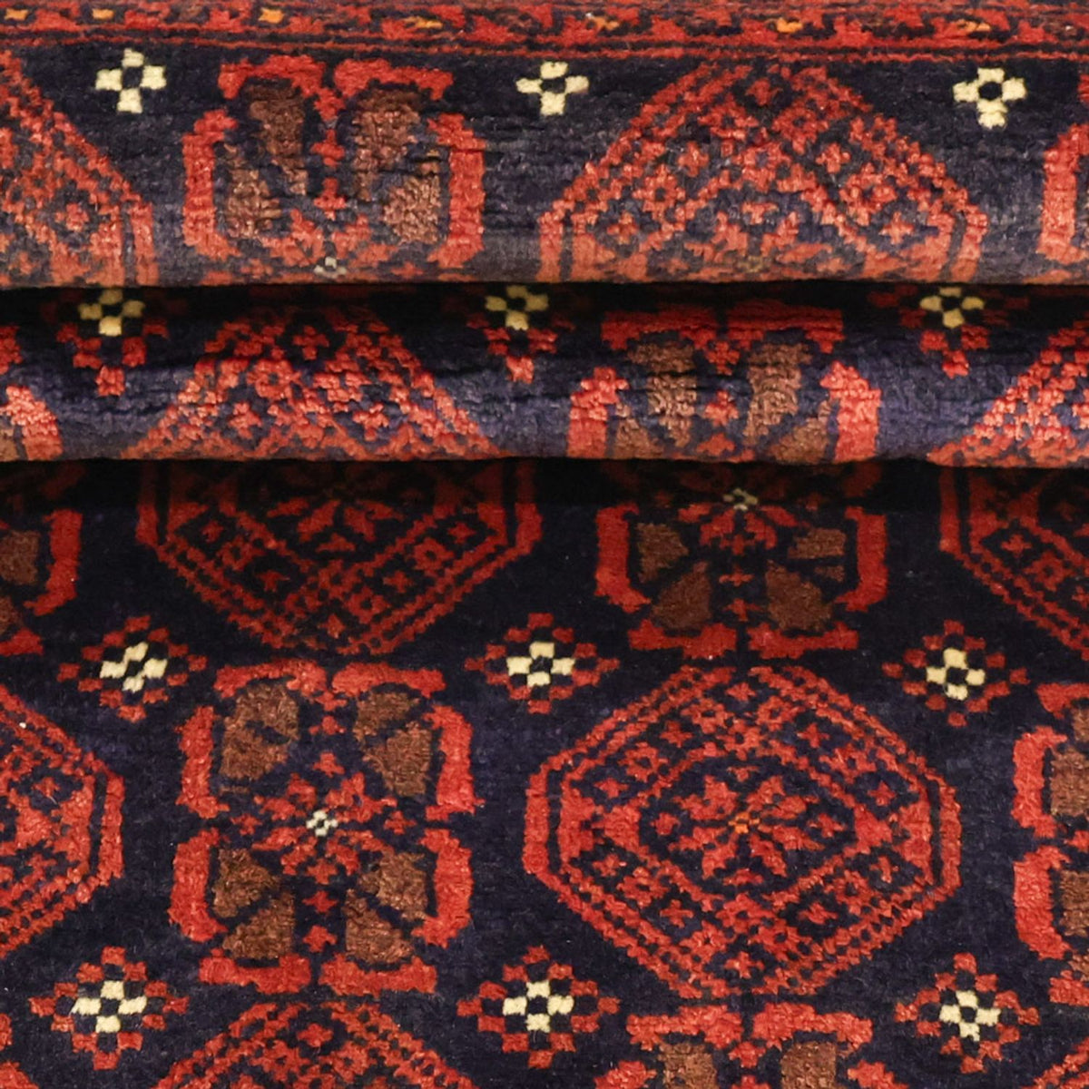 Alfombra de pasillo Alfombra Belutsch - 215 x 112 cm - rojo oscuro