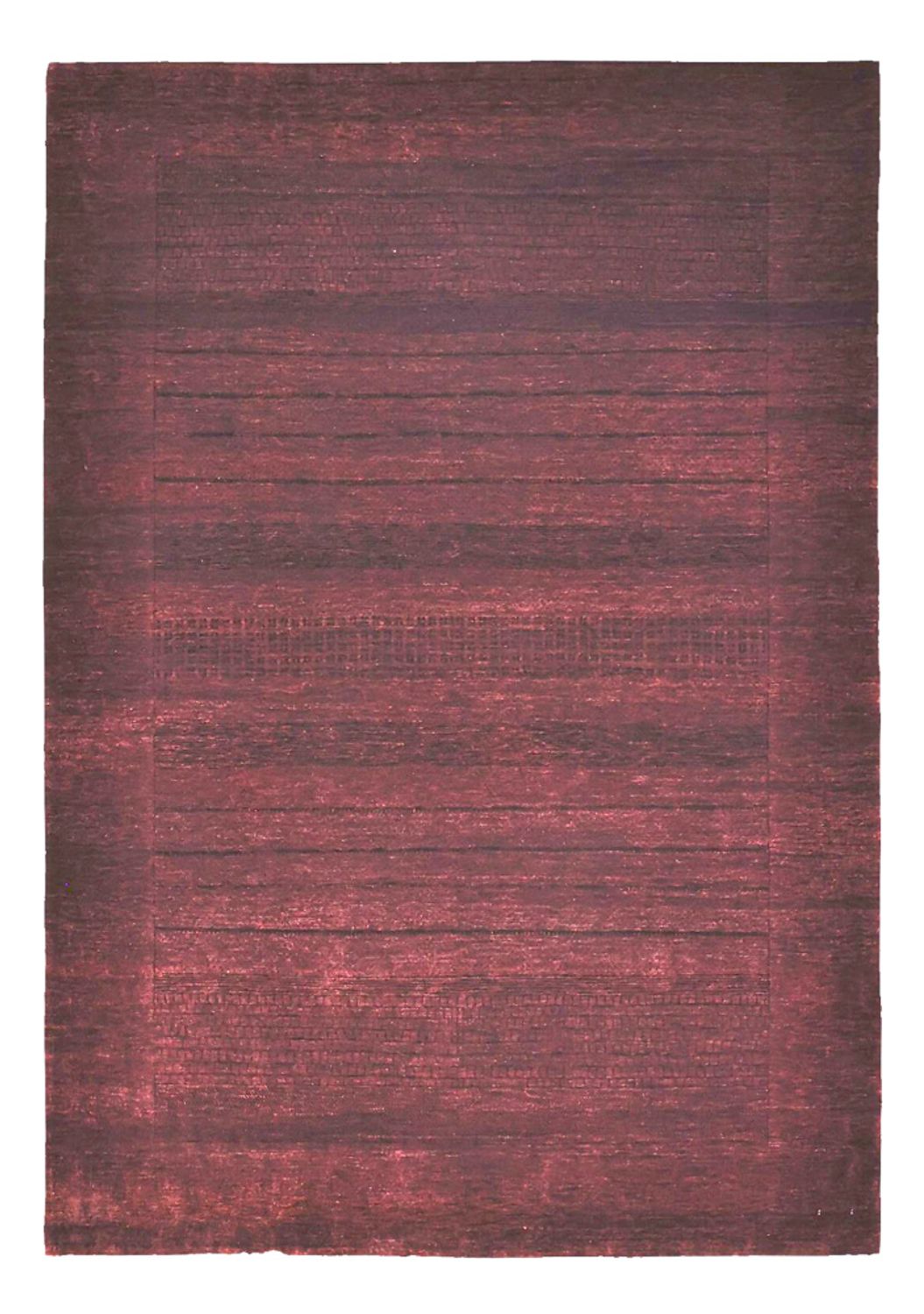 Alfombra Gabbeh - Loribaft Indus - 235 x 166 cm - rojo oscuro