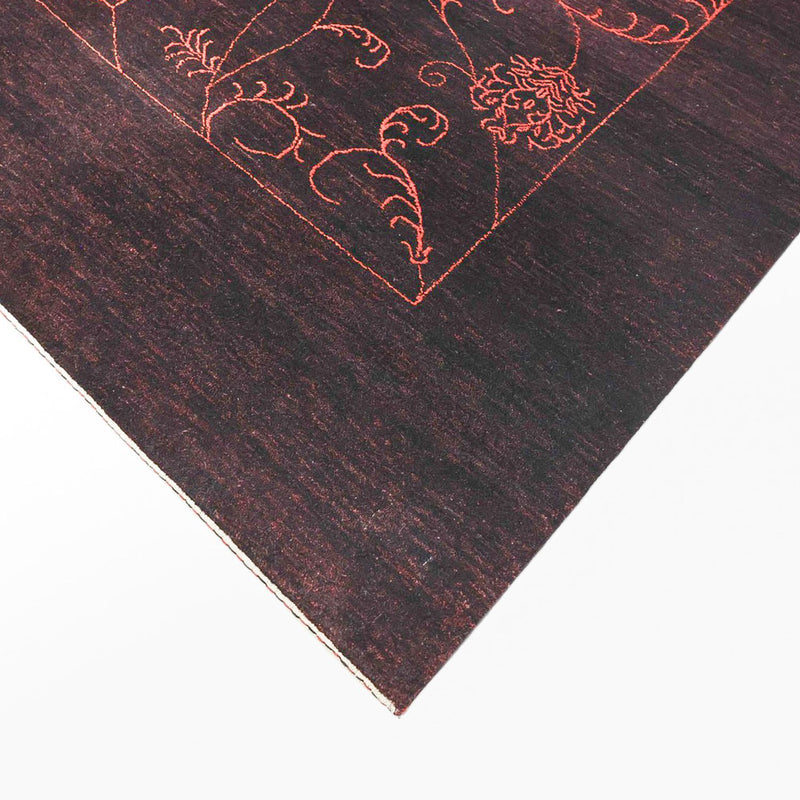 Alfombra Gabbeh - Loribaft Indus - 240 x 173 cm - azul oscuro