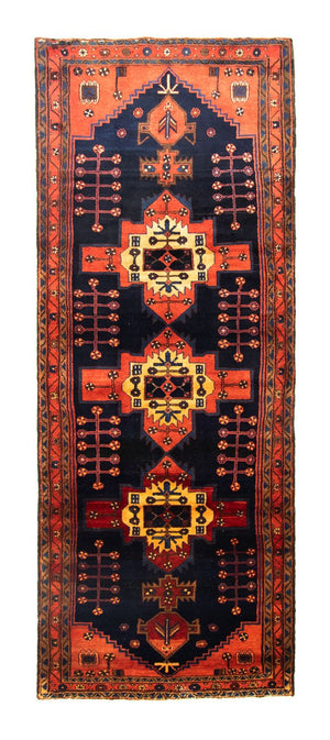 Alfombra de pasillo Alfombra persa - Nómada - 305 x 115 cm - azul