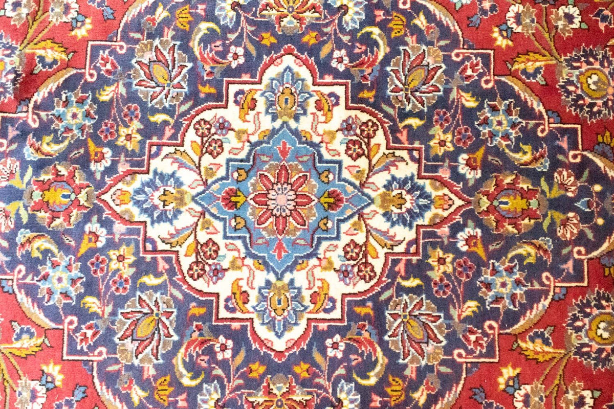 Alfombra persa - Keshan - 401 x 304 cm - rojo