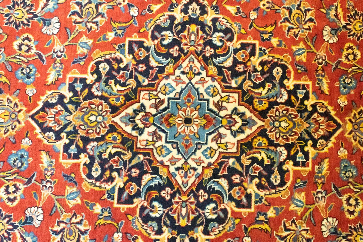 Alfombra persa - Keshan - 382 x 270 cm - naranja
