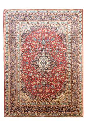 Alfombra persa - Keshan - 384 x 280 cm - rojo