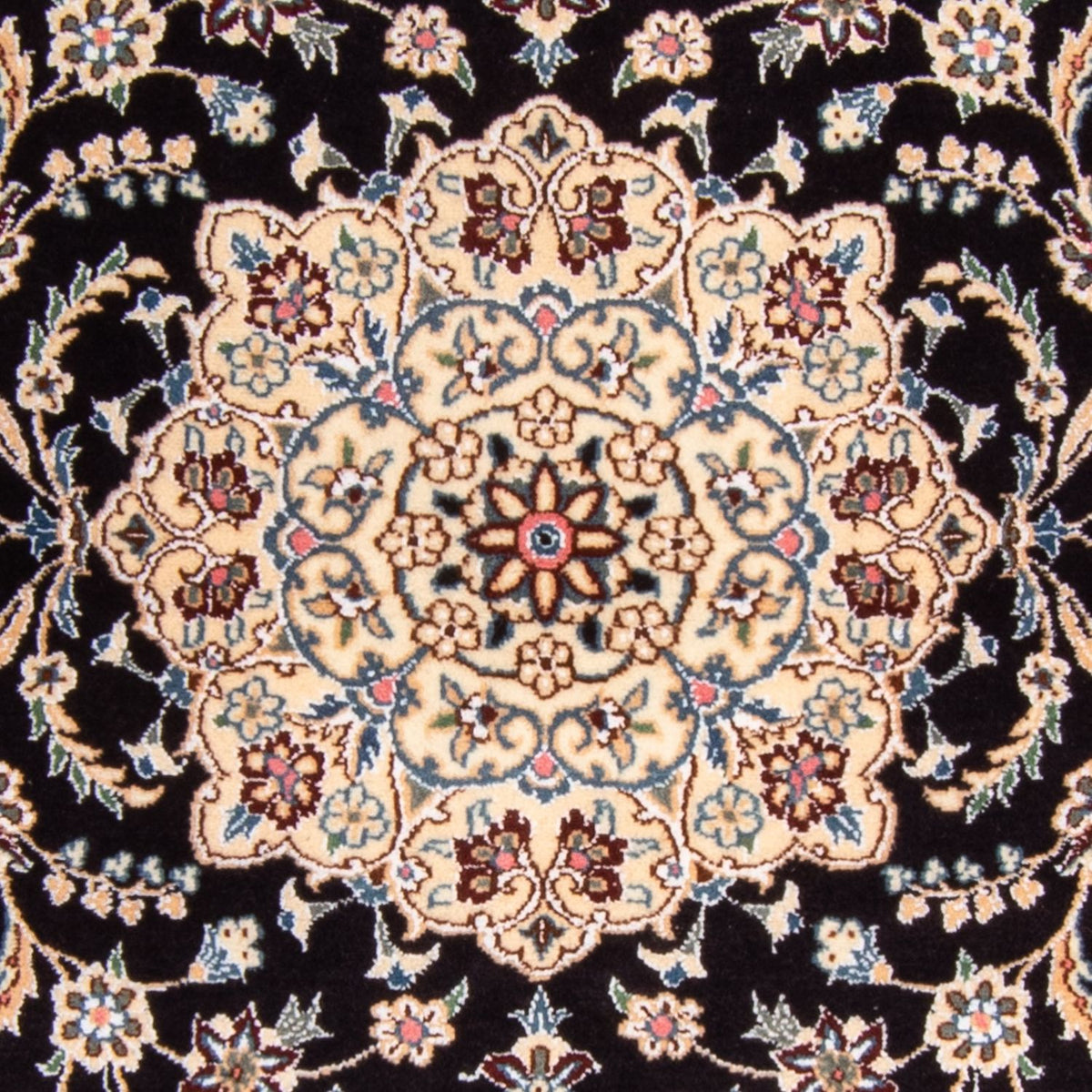Alfombra Persa - Nain - Real - 156 x 98 cm - azul oscuro