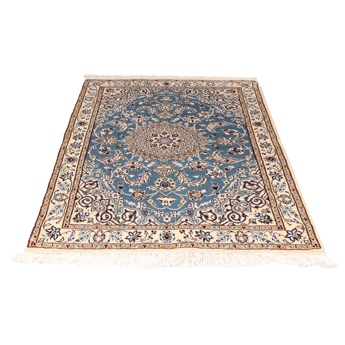 Alfombra Persa - Nain - Real - 148 x 98 cm - azul oscuro