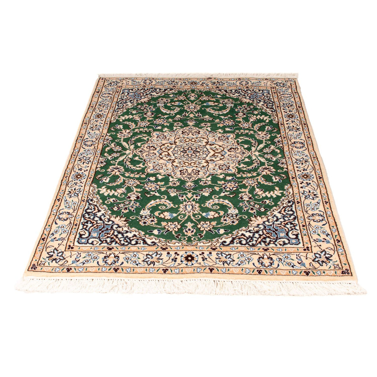 Alfombra Persa - Nain - Real - 147 x 98 cm - verde
