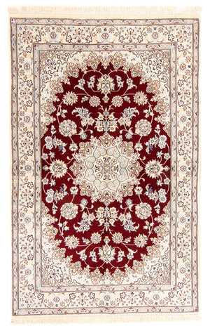 Alfombra Persa - Nain - Real - 241 x 153 cm - rojo oscuro