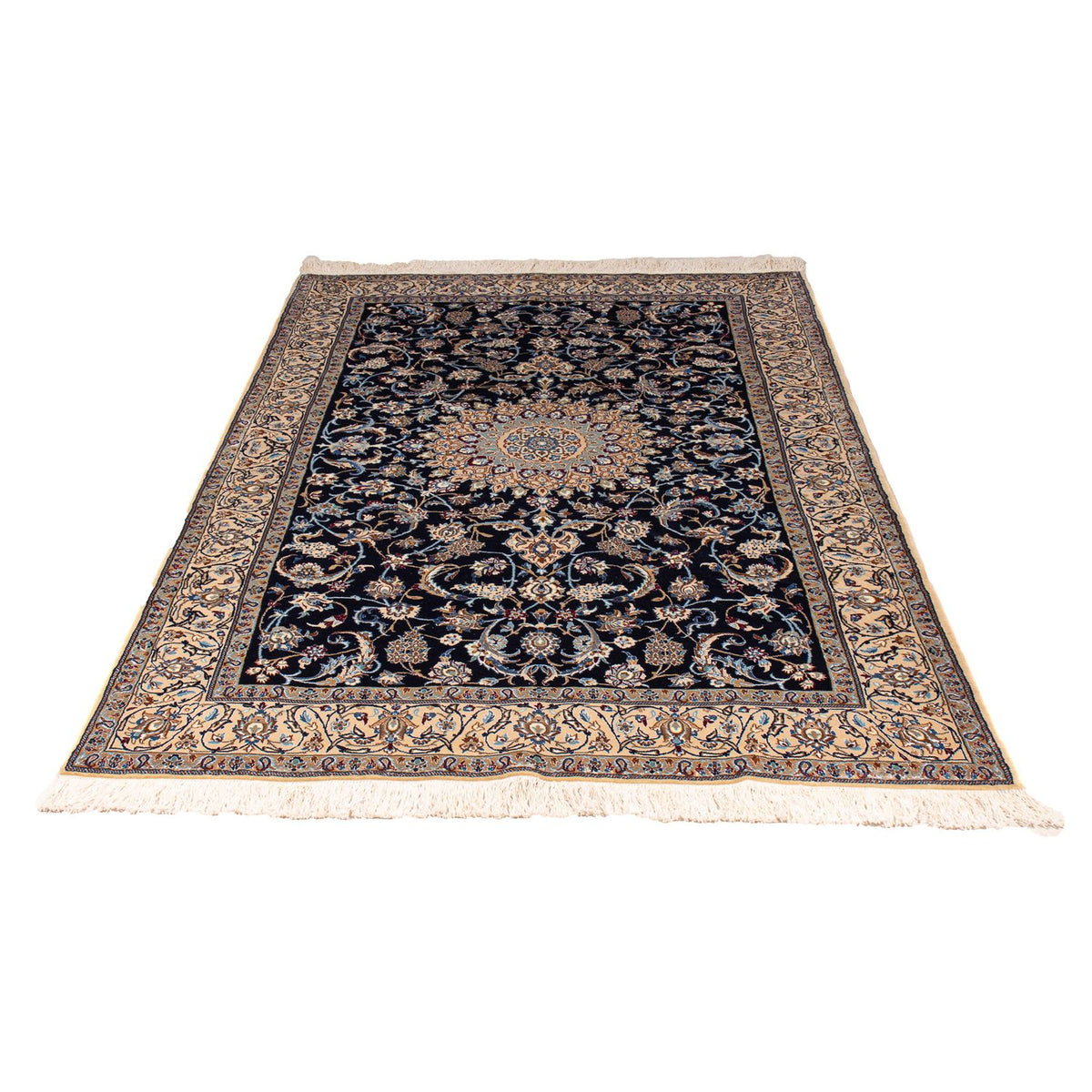 Alfombra Persa - Nain - Prima - 205 x 128 cm - azul oscuro