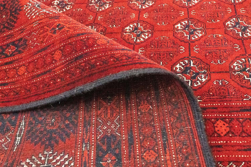 Alfombra afgana - Bukhara - 390 x 292 cm - rojo oscuro