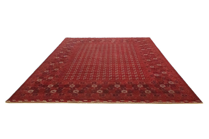 Alfombra afgana - Bukhara - 390 x 292 cm - rojo oscuro