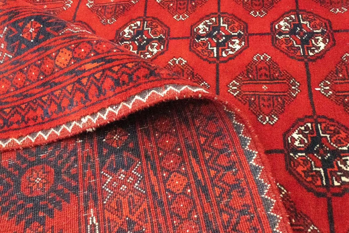 Alfombra afgana - Bukhara - 299 x 198 cm - rojo oscuro
