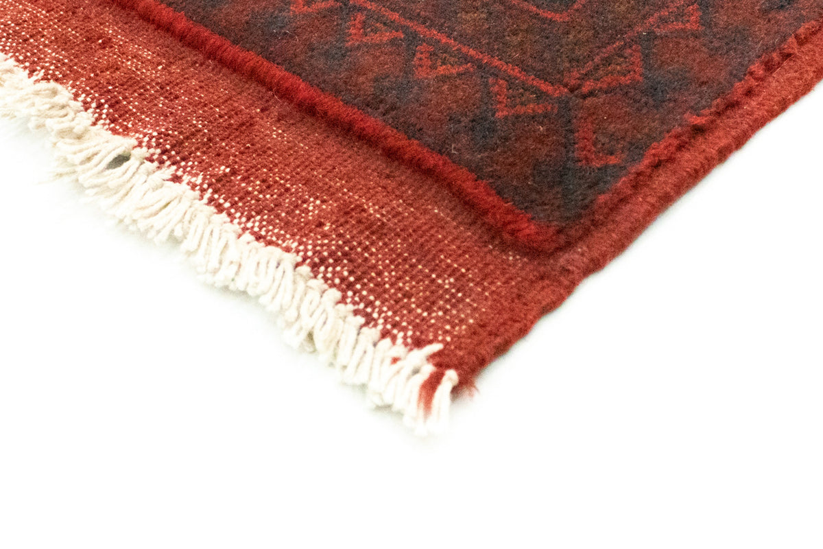 Alfombra afgana - Kunduz - 199 x 152 cm - rojo