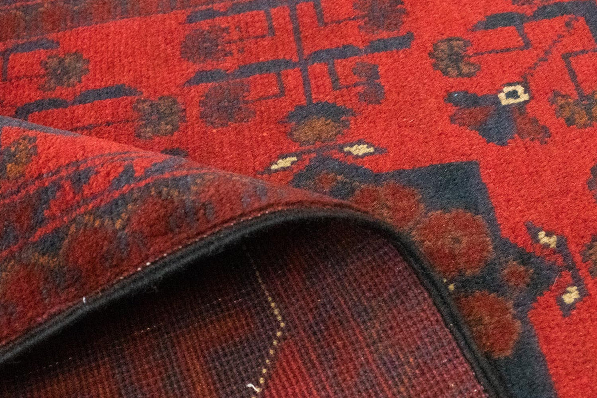 Alfombra afgana - Kunduz - 147 x 97 cm - rojo
