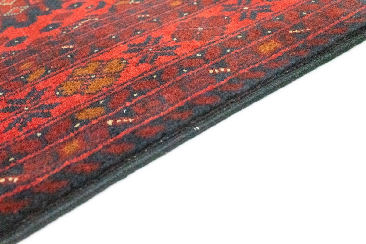 Alfombra afgana - Kunduz - 142 x 103 cm - rojo