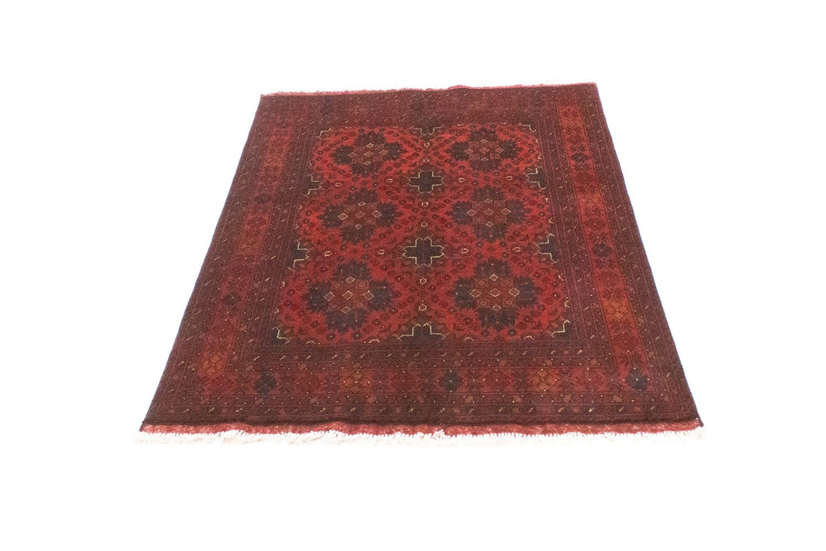 Alfombra afgana - Kunduz - 142 x 103 cm - rojo