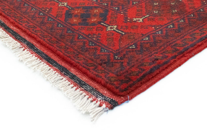 Alfombra afgana - Kunduz - 151 x 102 cm - rojo