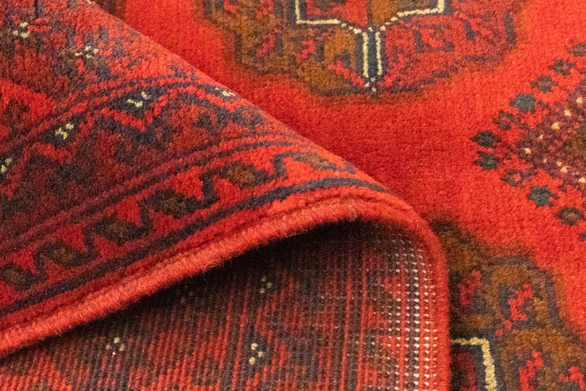 Alfombra afgana - Kunduz - 151 x 102 cm - rojo