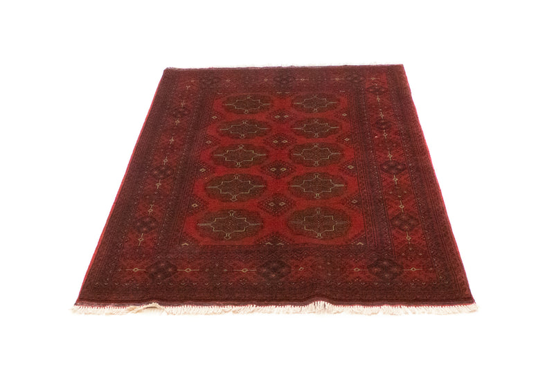 Alfombra afgana - Kunduz - 151 x 102 cm - rojo