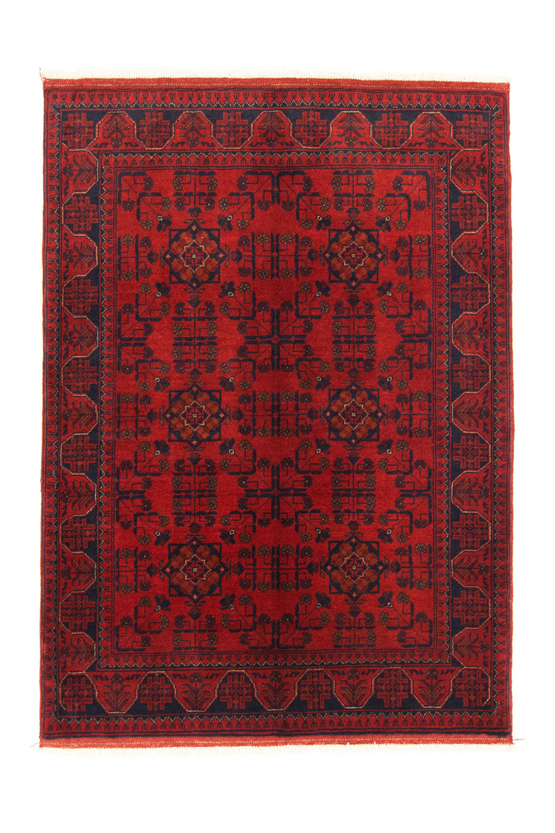 Alfombra afgana - Kunduz - 147 x 105 cm - rojo