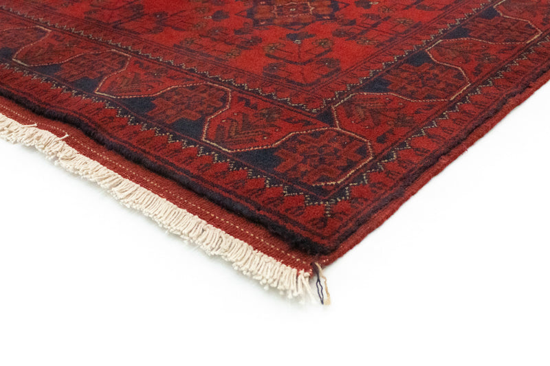 Alfombra afgana - Kunduz - 147 x 105 cm - rojo