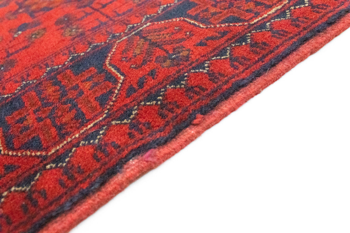 Alfombra afgana - Kunduz - 147 x 105 cm - rojo